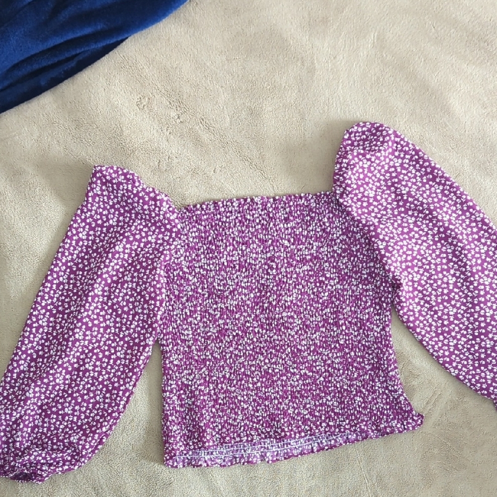 Purple Floral Women's Top